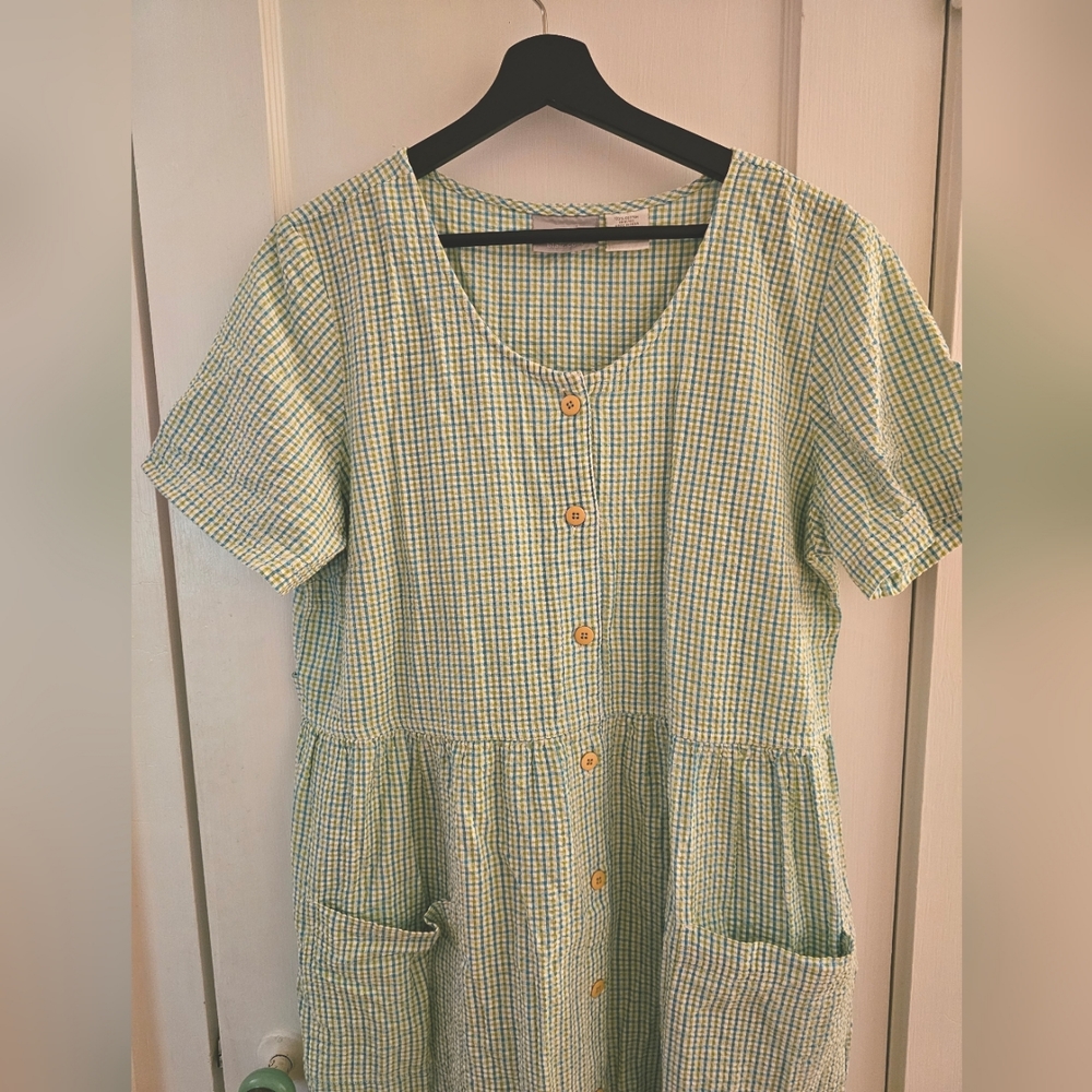 Vintage Blair Cotton Plaid Dress | Size large